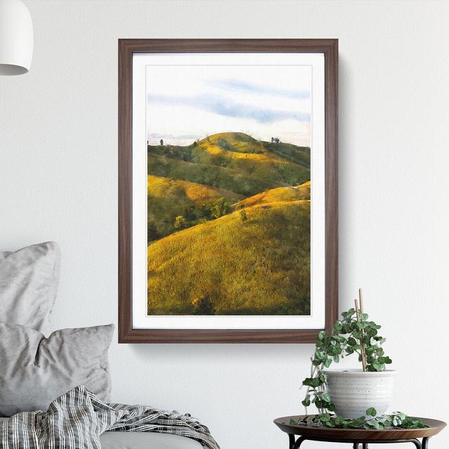 Rolling Hills in Phrae Thailand - Picture Frame Painting East Urban Home Size: 65cm H x 48cm W x 2cm D, Frame Option: Walnut Framed on Productcaster.