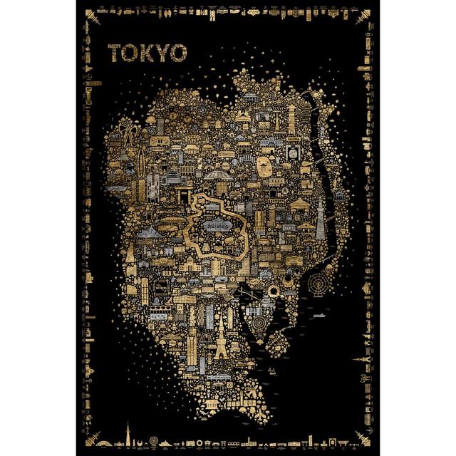 Glam Iconic Cities-Tokyo by Rafael Esquer - Wrapped Canvas Graphic Art 17 Stories Size: 76cm H x 51cm W on Productcaster.