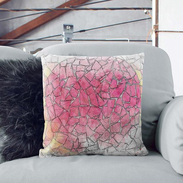 Broken Pieces in Abstract Cushion with Filling East Urban Home Size: 40cm H x 40cm W x 15cm D on Productcaster.