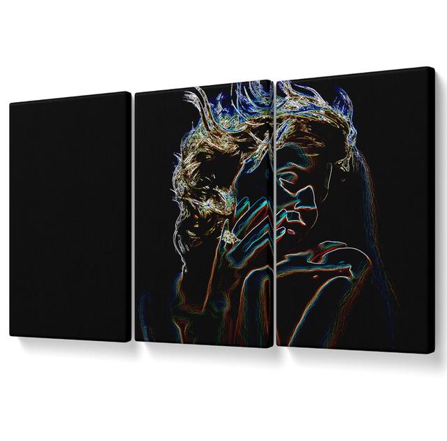 Kylie Minogue Psychedelic Canvas 3 Panel Set Ivy Bronx Size: 101.6cm H x 203cm W on Productcaster.