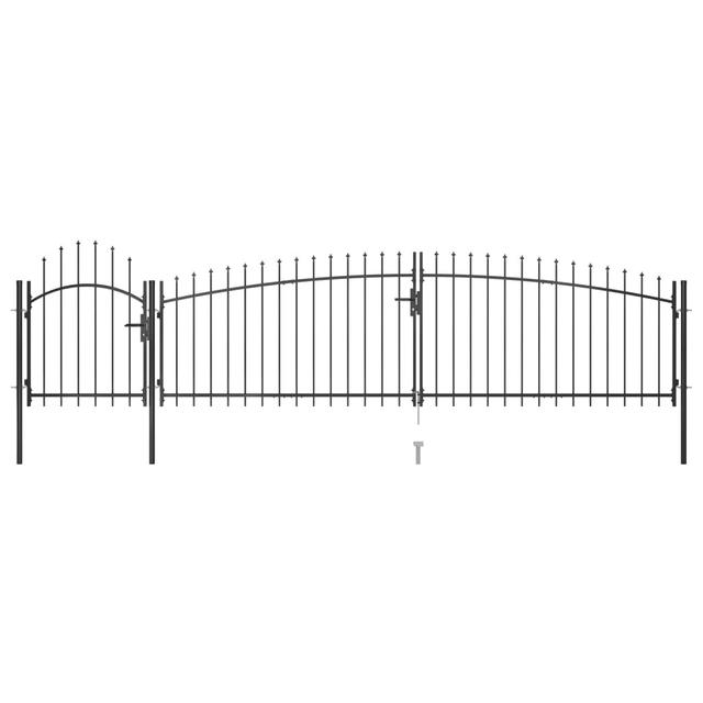 Papaleo Black Metal Gate Dakota Fields Size: 150cm H x 500cm W on Productcaster.