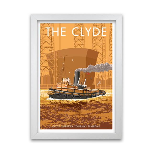 'Scotland River Clyde' Graphict Art by Stephen Millership East Urban Home Frame Options: White, Size: 42 cm H x 29.7 cm W x 5 cm D on Productcaster.