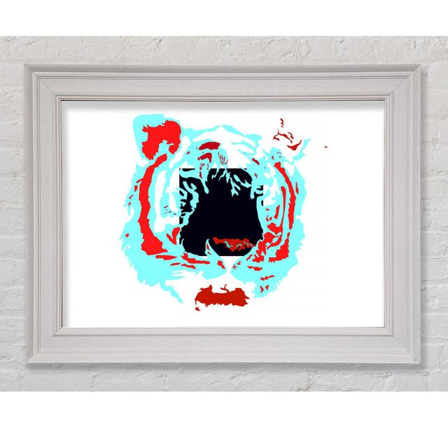 Funky Tiger Framed Print Rosalind Wheeler Size: 21cm H x 42cm W on Productcaster.