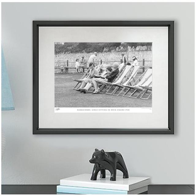 'Babbacombe, Girls Sitting in Deck Chairs 1928' - Picture Frame Photograph Print on Paper The Francis Frith Collection Size: 28cm H x 36cm W x 2.3cm D on Productcaster.