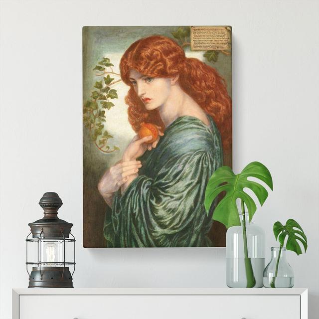 Proserpine by Dante Gabriel Rossetti - Wrapped Canvas Painting East Urban Home Size: 60cm H x 40cm W x 3cm D on Productcaster.