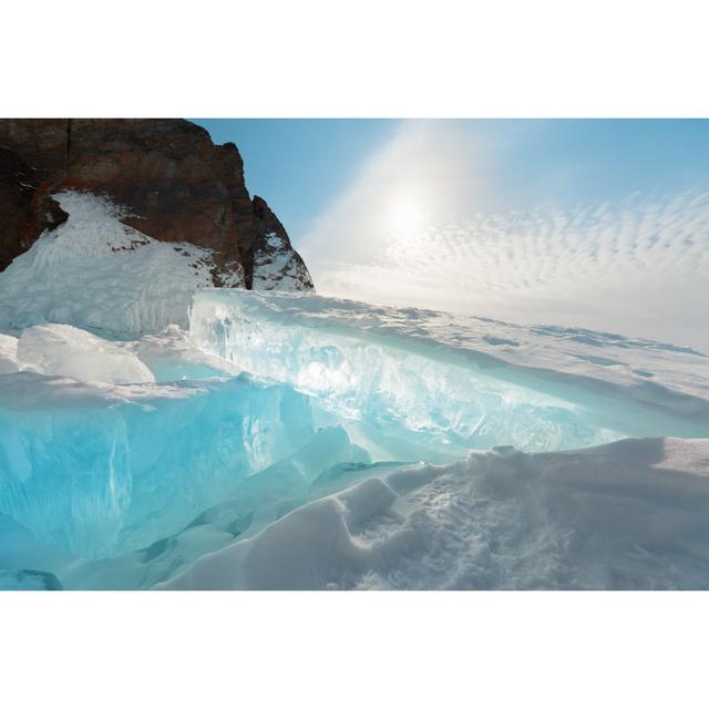 Frozen Lake Baikal - Wrapped Canvas Print Ebern Designs Size: 81cm H x 122cm W x 3.8cm D on Productcaster.