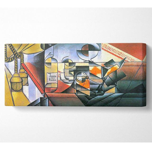 Juan Gris Clock and Bottle Jerez De La Frontera - Wrapped Canvas Art Prints Ivy Bronx Size: 40.6cm H x 101.6cm W on Productcaster.