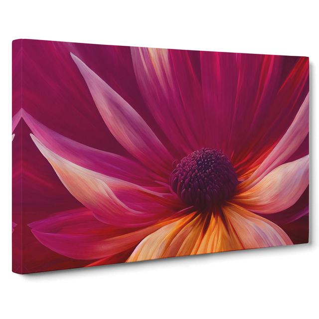 Popular Flower - Wrapped Canvas Print Marlow Home Co. Size: 50cm H x 76cm W x 3cm D on Productcaster.