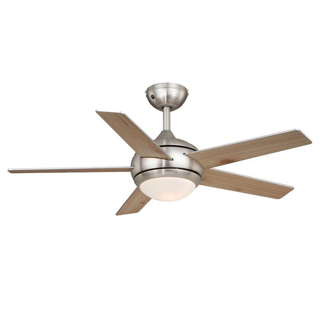 112cm 3 Blade Ceiling Fan with Remote Symple Stuff Finish: Satined nickel/Silver/Pine on Productcaster.