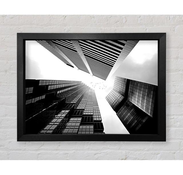 Skyscrapers In Black And White Framed Print Bright Star Size: 42cm H x 59.7cm W on Productcaster.