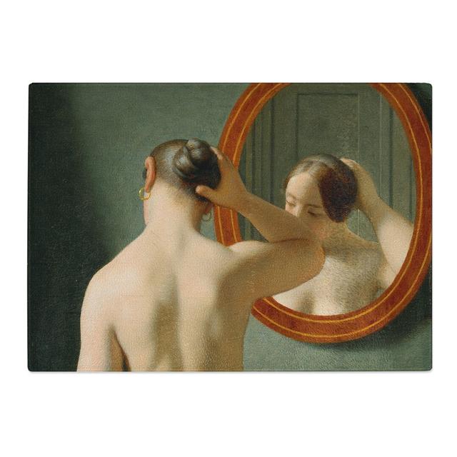 Nude Woman Before the Mirror by Christoffer Wilhelm Eckersberg Chopping Board East Urban Home Size: 0.4cm H x 20cm W x 28.5cm L on Productcaster.