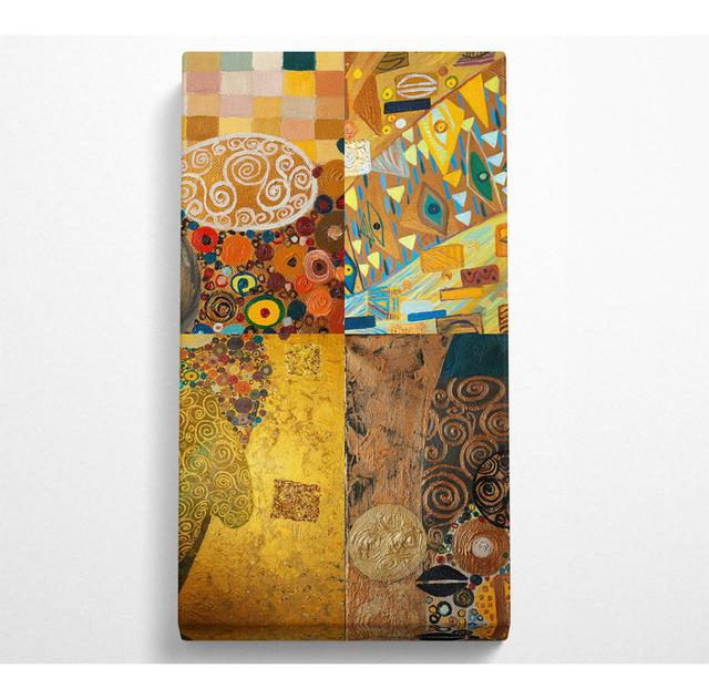 Cahal Klimt Golden Rules - Wrapped Canvas Art Prints Latitude Vive Size: 81.3cm H x 40.6cm W x 1cm D on Productcaster.