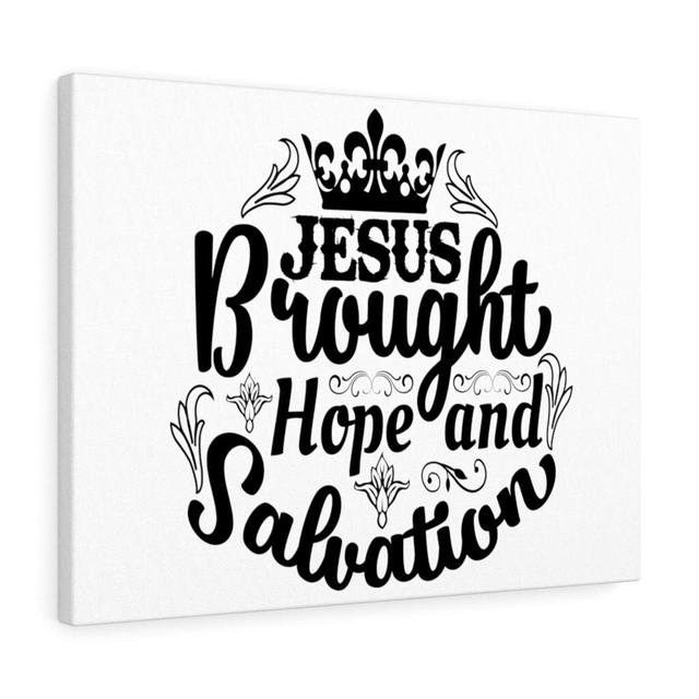 Hope and Salvation C - Wrapped Canvas Typography Blue Elephant Size: 30cm H x 41cm W on Productcaster.