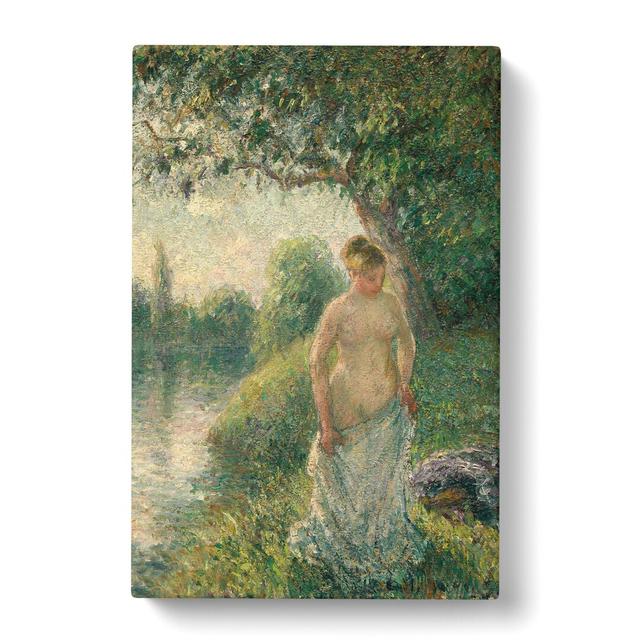 The Bather by Camille Pissarro - Wrapped Canvas Painting East Urban Home Size: 76cm H x 50cm W x 3cm D on Productcaster.