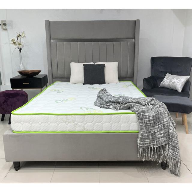 Juniper Latex Eco Mattress White Noise Size: Double (4'6) on Productcaster.