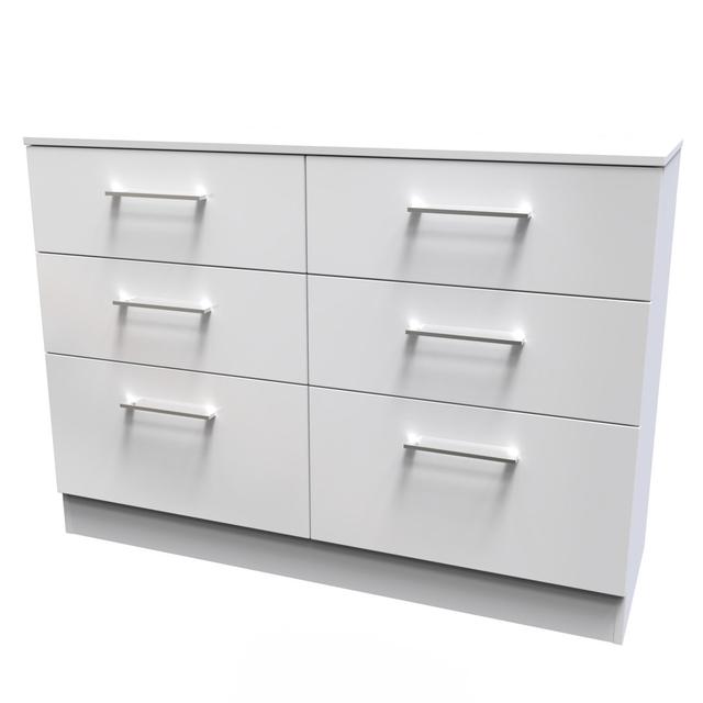 Ajrie 6 Drawer 112Cm W Double Dresser Brayden Studio Colour: White Gloss on Productcaster.