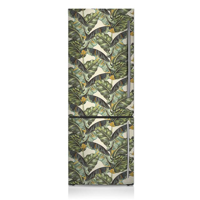 Tropical Leaves Freezer Door Sticker Bay Isle Home on Productcaster.