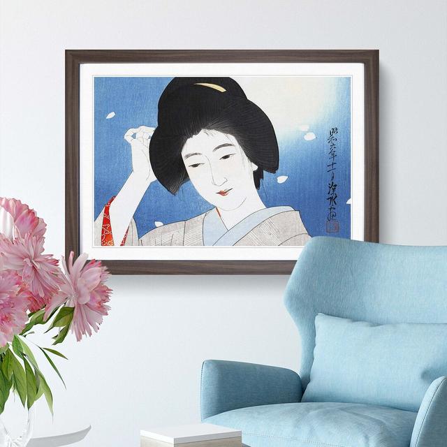 Under the Moonlight by Ito Shinsui - Picture Frame Painting Print East Urban Home Frame Option: Walnut Framed, Size: 65cm H x 48cm W x 2cm D on Productcaster.