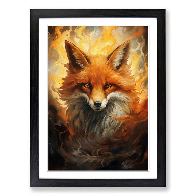 Fox Symbolism Alpen Home Size: 64cm H x 46cm W, Format: Black Framed on Productcaster.