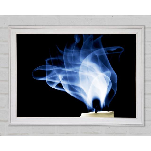 Candle Smoke Framed Print Ebern Designs Size: 84.1cm H x 118.9cm W x 1.5cm D on Productcaster.