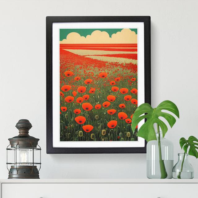 Levester Poppy Field Vol.2 - Picture Frame Print ClassicLiving Size: 34cm H x 25cm W x 2cm D, Frame Colour: Oak on Productcaster.