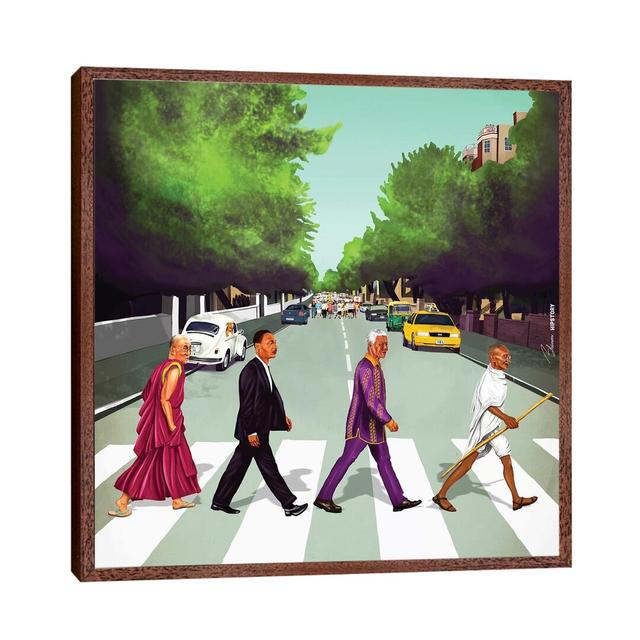 'Come Together' by Amit Shimoni - Floater Frame Graphic Art Print on Canvas Happy Larry Frame Option: Brown Framed, Size: 45.72cm H x 45.72cm W x 3.81 on Productcaster.