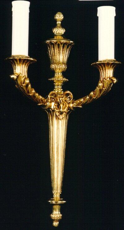 Cowie 2-Light Candle Wall Light Astoria Grand Finish: French Gold with brown patina on Productcaster.