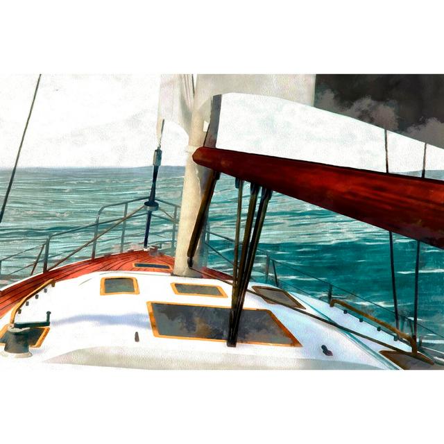 Sailing the Seas II by Alonzo Saunders - Wrapped Canvas Painting Longshore Tides Size: 61cm H x 91cm W x 3.8cm D on Productcaster.