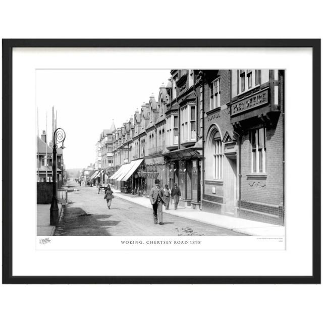 'Woking, Chertsey Road 1898' by Francis Frith - Picture Frame Photograph Print on Paper The Francis Frith Collection Size: 40cm H x 50cm W x 2.3cm D on Productcaster.