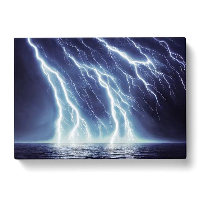 Fancy Lightning Bolt House of Hampton Size: 50cm H x 76cm W x 3cm D on Productcaster.