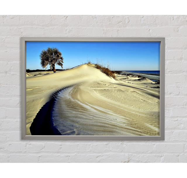 Desert Lonesome Tree Framed Print Gracie Oaks Size: 100cm H x 141.4cm W on Productcaster.