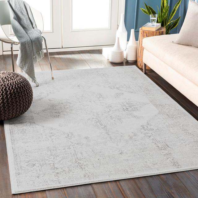 Amelie Grey/Off-White Rug Mercury Row Rug Size: Rectangle 200 x 274cm on Productcaster.