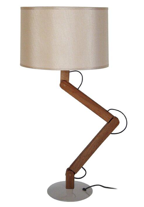 Rosamund 45cm Table Lamp Norden Home Base Colour: Brown, Shade Colour: Taupe on Productcaster.