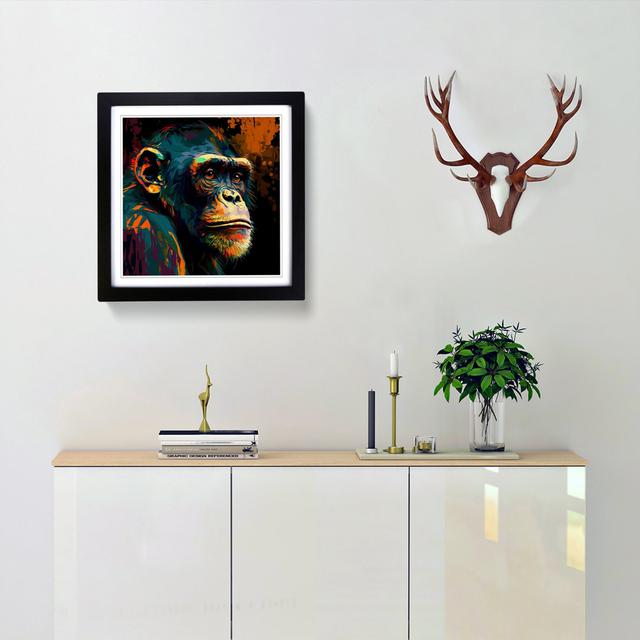 Monkey Fauvism - Single Picture Frame Art Prints on Wood 17 Stories Format: Black on Productcaster.