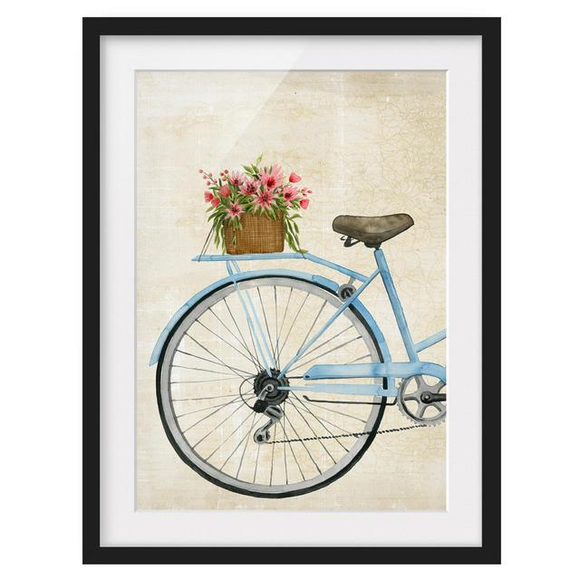 Flower Courier II - Picture Frame Painting Rosalind Wheeler Frame Option: Black Framed, Size: 55cm H x 40cm W x 2cm D on Productcaster.