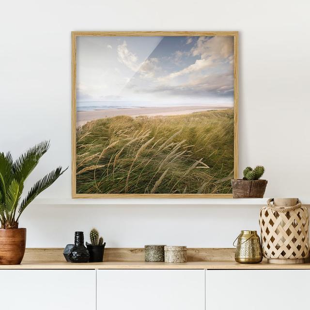 Picture With Frame - Dune Dream - Square 1:1 Highland Dunes Frame Option: Brown Framed, Size: 70cm H x 70cm W x 2cm D on Productcaster.