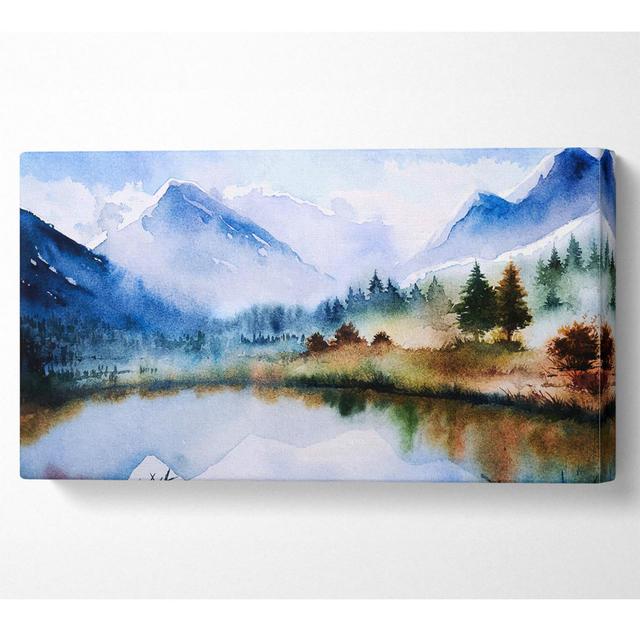 Sheraden Mountain Winter Lake - Wrapped Canvas Art Prints Union Rustic Size: 50.8cm H x 101.6cm W x 1cm D on Productcaster.