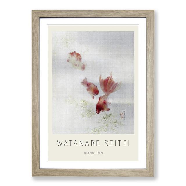 The Goldfish by Watanabe Seitei - Picture Frame Painting East Urban Home Size: 36cm H x 27cm W x 2cm D, Frame Option: Oak Framed on Productcaster.