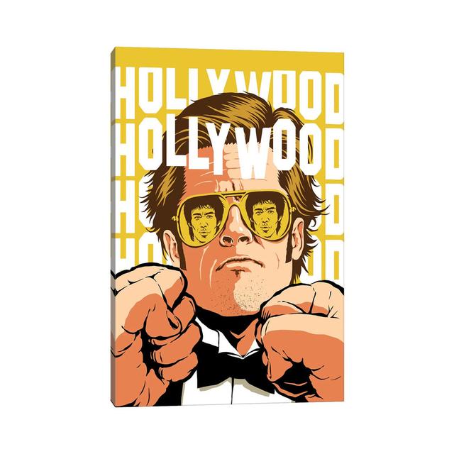 Hollywood by Butcher Billy - Wrapped Canvas Graphic Art Happy Larry Size: 101.6cm H x 66.04cm W x 3.81cm D on Productcaster.