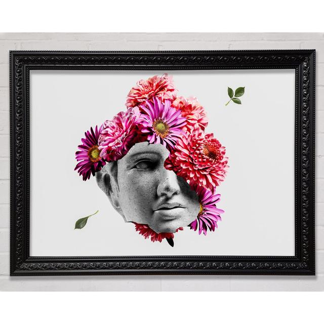 Floral Greek Face - Single Picture Frame Art Prints Rosalind Wheeler Size: 100cm H x 141.4cm W x 3cm D on Productcaster.