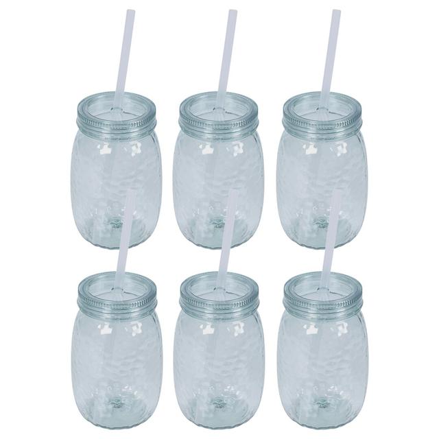 6 X Drinking Glass With Straw (Set of 6) Belfry Kitchen on Productcaster.