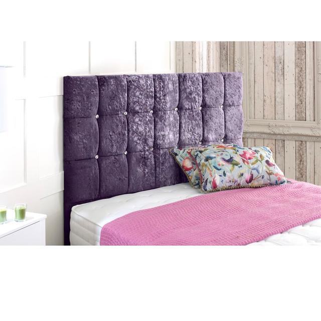 Witte Upholstered Headboard Rosdorf Park Colour: Lilac, Size: Small Double (4') on Productcaster.