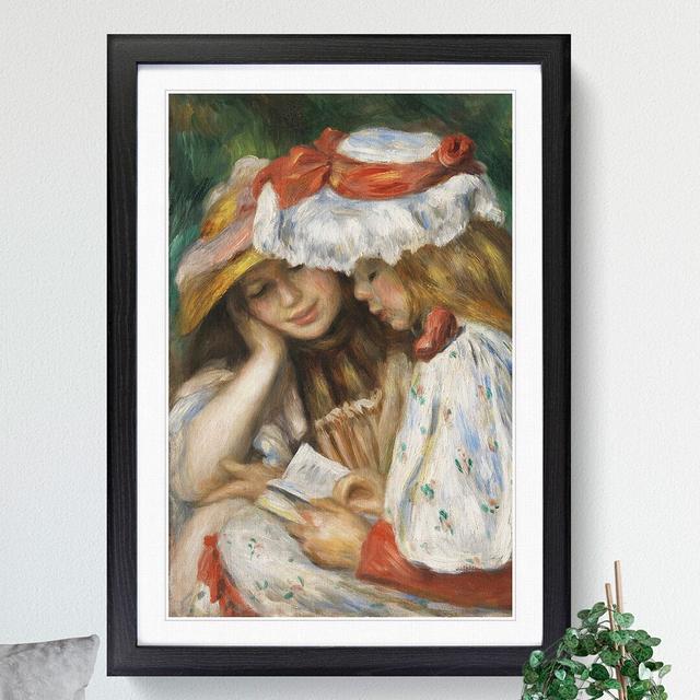 Reading by Pierre-Auguste Renoir - Picture Frame Painting East Urban Home Size: 90cm H x 65cm W x 2cm D, Frame Option: Black on Productcaster.