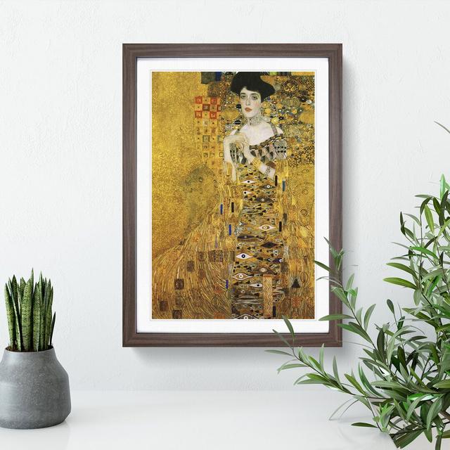 Adele Bloch-Bauer by Gustav Klimt - Picture Frame Painting on MDF East Urban Home Frame Option: Walnut Framed, Size: 48cm H x 36cm W x 2cm D on Productcaster.