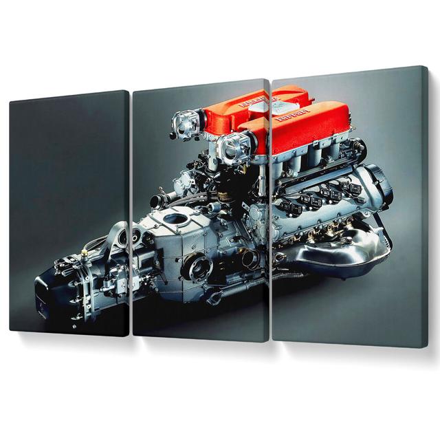 Ferrari F430 Engine - 3 Piece Wrapped Canvas Graphic Art Set Brayden Studio Size: 101.6cm H x 203cm W on Productcaster.