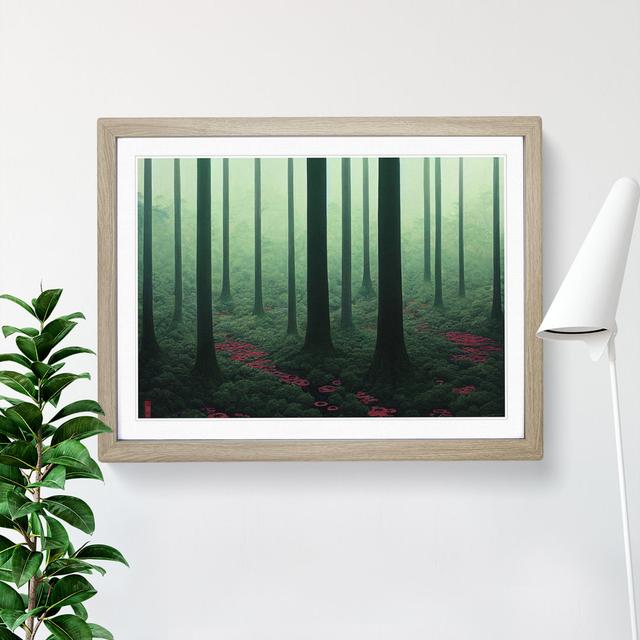 Endearing Forest - Single Picture Frame Print Alpen Home Size: 46cm H x 64cm W x 2cm D, Frame Colour: Oak Framed on Productcaster.