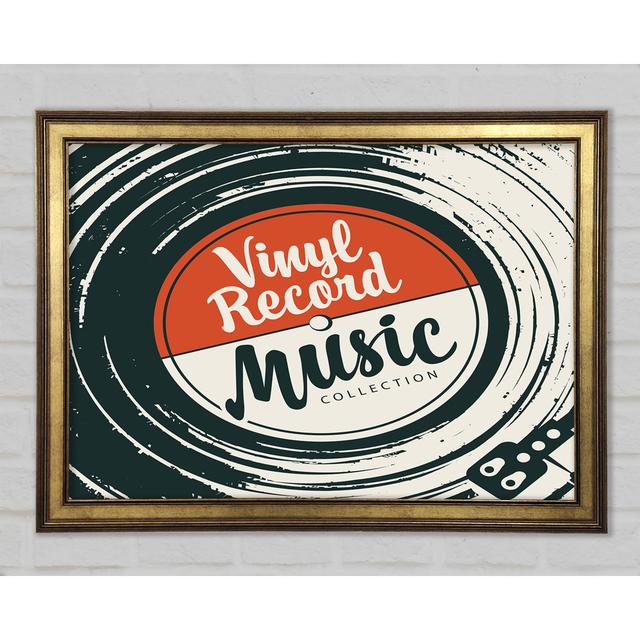 Vinyl Platte Musik Gerahmter Druck Happy Larry Größe: 59,7 cm H x 84,1 cm B x 1,5 cm T on Productcaster.