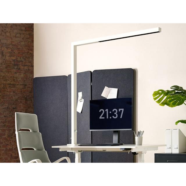 Metal LED Clamp-On Desk Lamp Black VOLANS Ivy Bronx Finish: White on Productcaster.