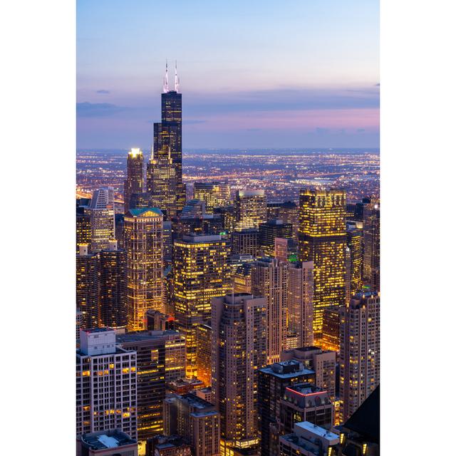 Aerial View of Chicago Skylines South by Vichie81 - Wrapped Canvas Photograph Latitude Run Size: 122cm H x 81cm W x 3.8cm D on Productcaster.