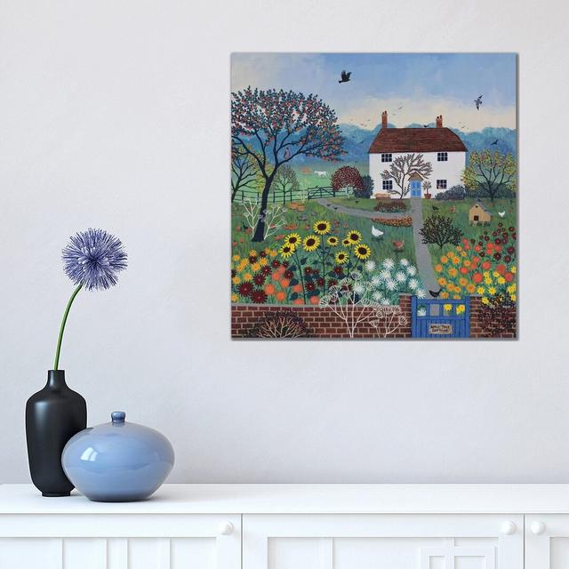 Apple Tree Cottage by Jo Grundy - Wrapped Canvas Painting Print Latitude Run Size: 45.72cm H x 45.72cm W x 3.81cm D on Productcaster.